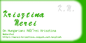 krisztina merei business card